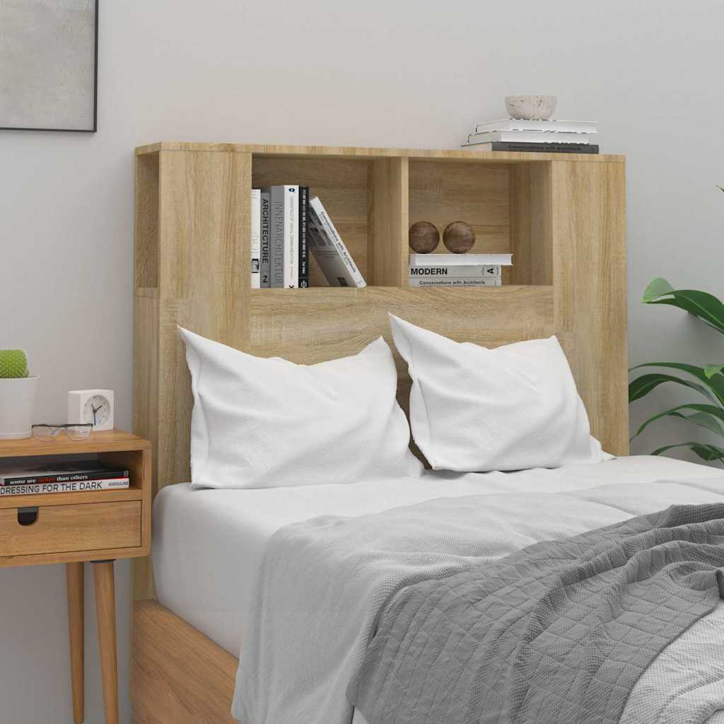 vidaXL Headboard Cabinet Sonoma Oak 100x18.5x102.5 cm 1