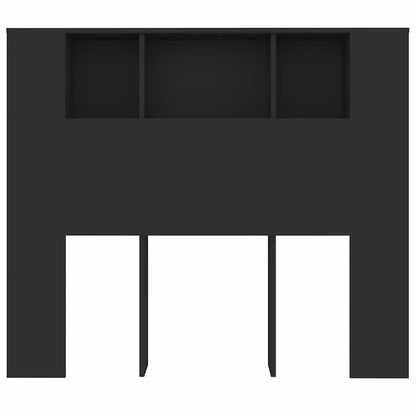 vidaXL Headboard Cabinet | Black | Engineered wood | 120 cm x 18.5 cm x 102.5 cm 4