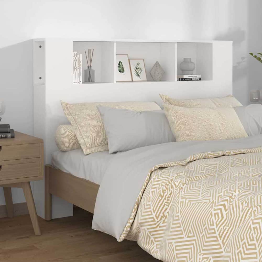 Headboard Cabinet 140x18.5x104.5 cm 140 cm White