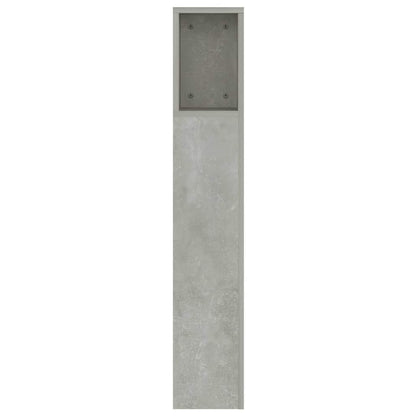 vidaXL Headboard Cabinet | Concrete grey | Engineered wood | Large | Shelving 5