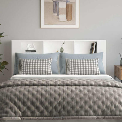 vidaXL Headboard Cabinet White 180x18.5x104.5 cm 3