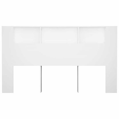 vidaXL Headboard Cabinet White 180x18.5x104.5 cm 4