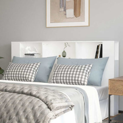 vidaXL Headboard Cabinet White 180x18.5x104.5 cm 1