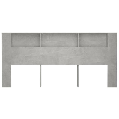 vidaXL Headboard Cabinet | Concrete Grey | Engineered wood | Large 4