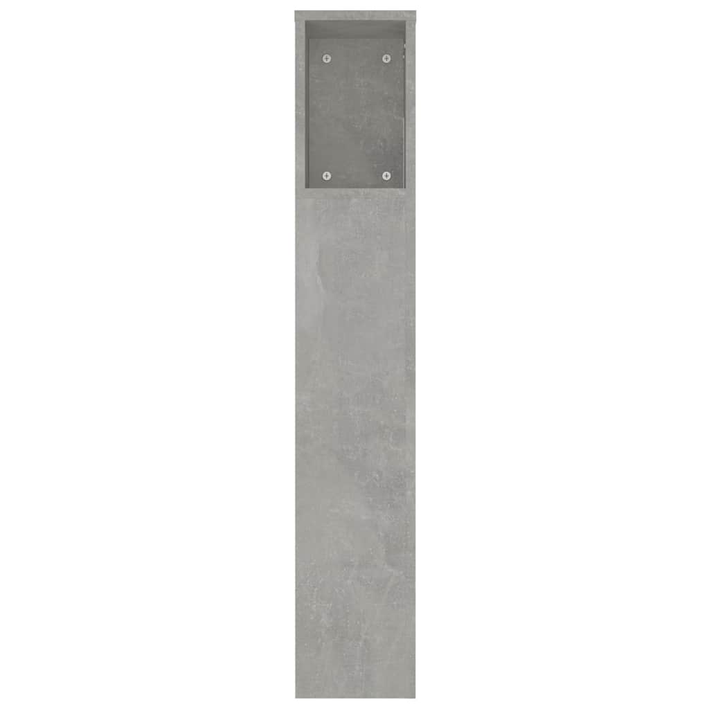 vidaXL Headboard Cabinet | Concrete Grey | Engineered wood | Large 5
