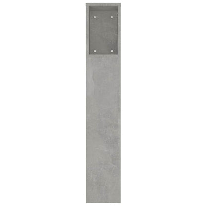 vidaXL Headboard Cabinet | Concrete Grey | Engineered wood | Large 5