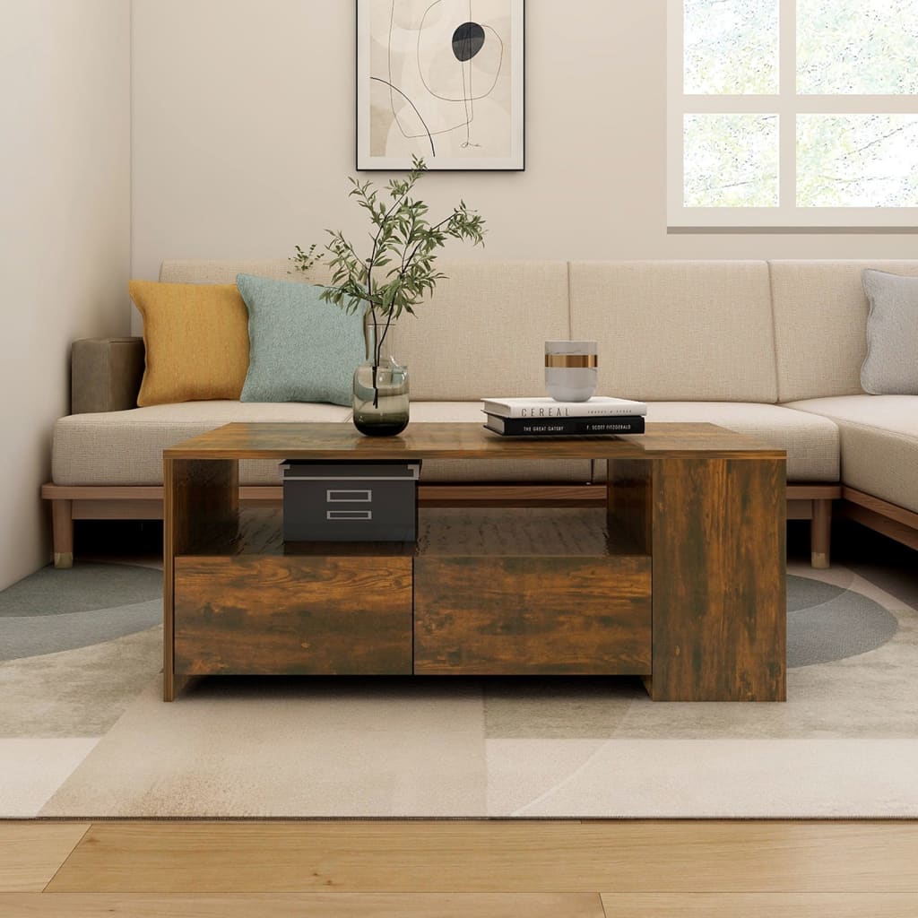 vidaXL Coffee Table | Smoked oak | Engineered wood | Medium | Coffee Table 1