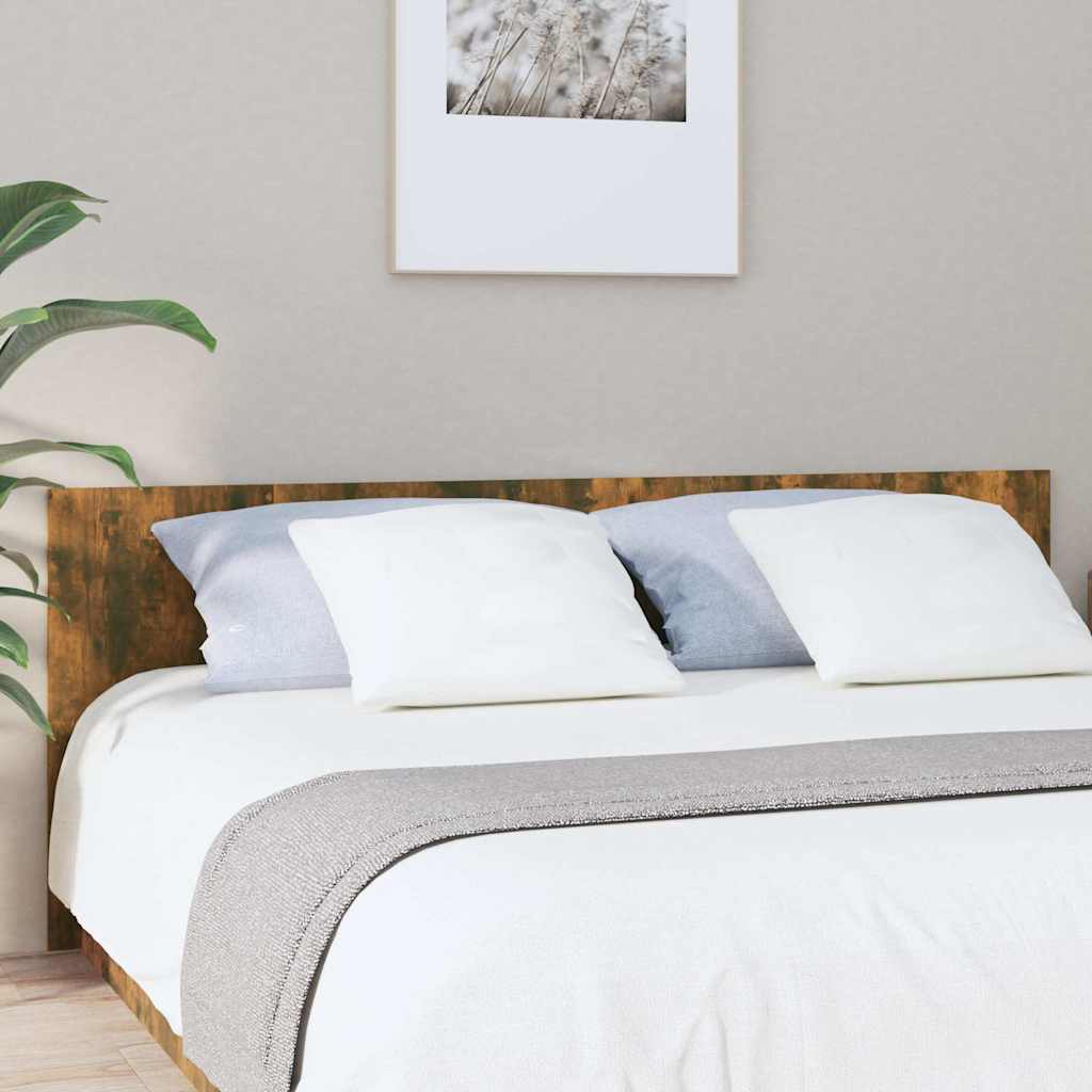 816976 vidaXL Bed Headboard Smoked Oak 200x1,5x80 cm Engineered Wood 1