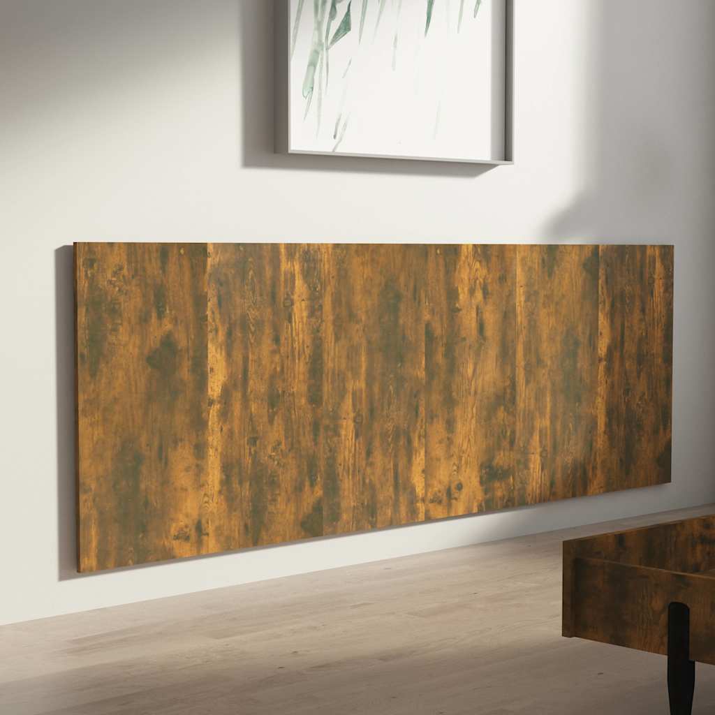 816979 vidaXL Wall Headboard Smoked Oak 240x1,5x80 cm Engineered Wood 4