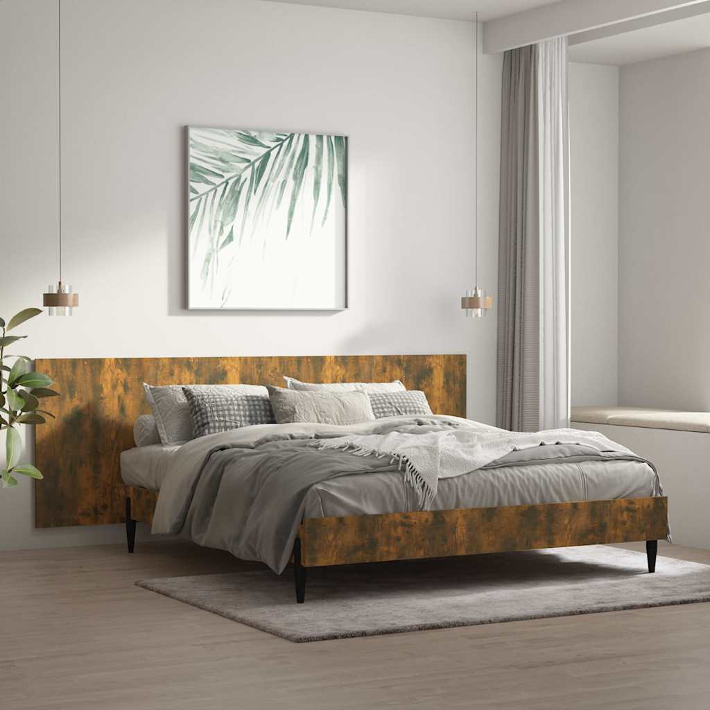 816979 vidaXL Wall Headboard Smoked Oak 240x1,5x80 cm Engineered Wood 1