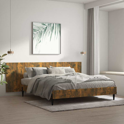 816979 vidaXL Wall Headboard Smoked Oak 240x1,5x80 cm Engineered Wood 1