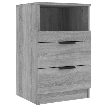 vidaXL Bedside Cabinet Grey Sonoma Engineered Wood 2