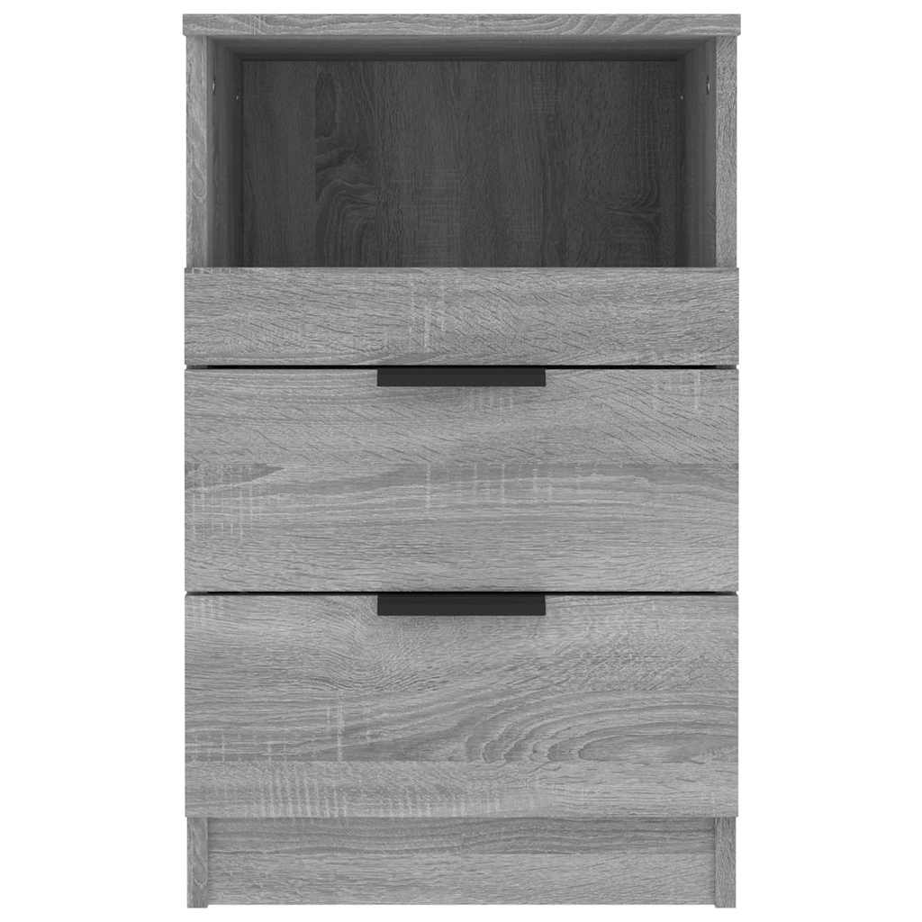 vidaXL Bedside Cabinet Grey Sonoma Engineered Wood 4