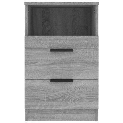 vidaXL Bedside Cabinet Grey Sonoma Engineered Wood 4