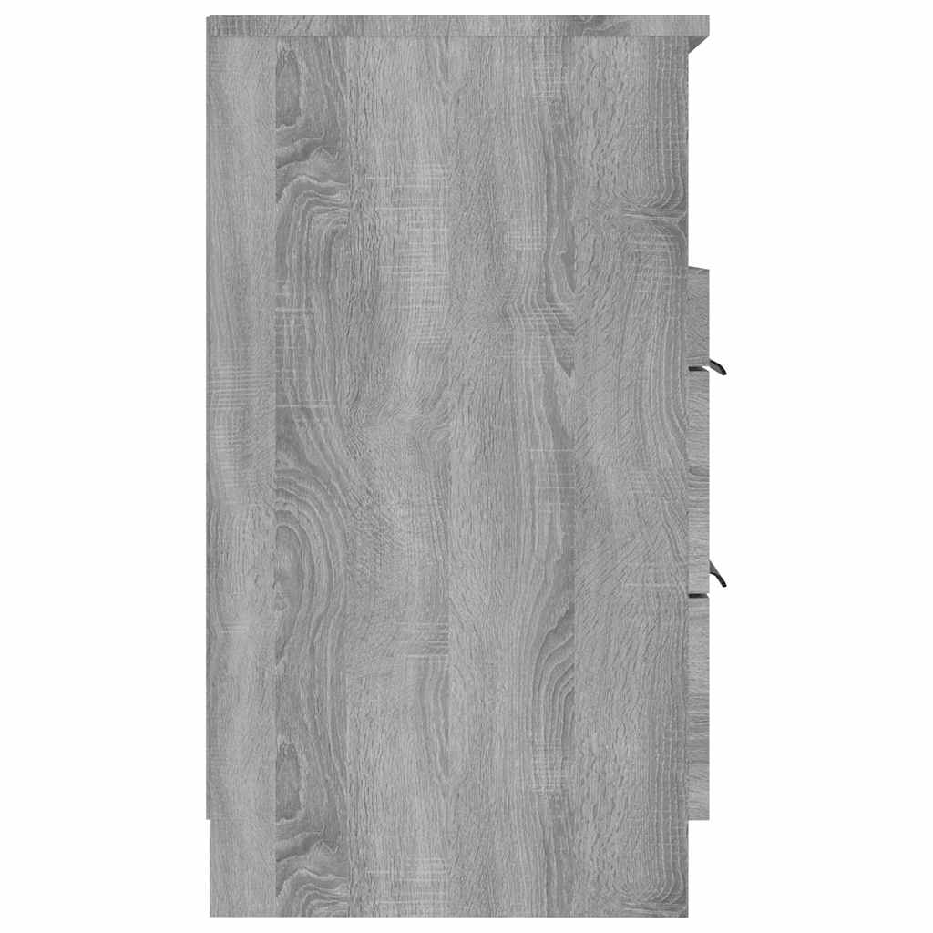 vidaXL Bedside Cabinet Grey Sonoma Engineered Wood 6