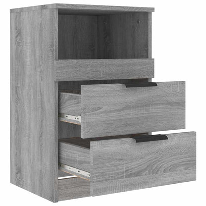 vidaXL Bedside Cabinet Grey Sonoma Engineered Wood 5