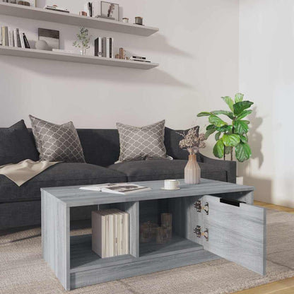 Coffee Table 102x50x36 cm Engineered Wood Grey sonoma