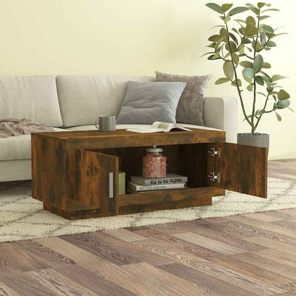 vidaXL Coffee Table | Smoked oak | Engineered wood | 102 cm x 50 cm x 45 cm 3