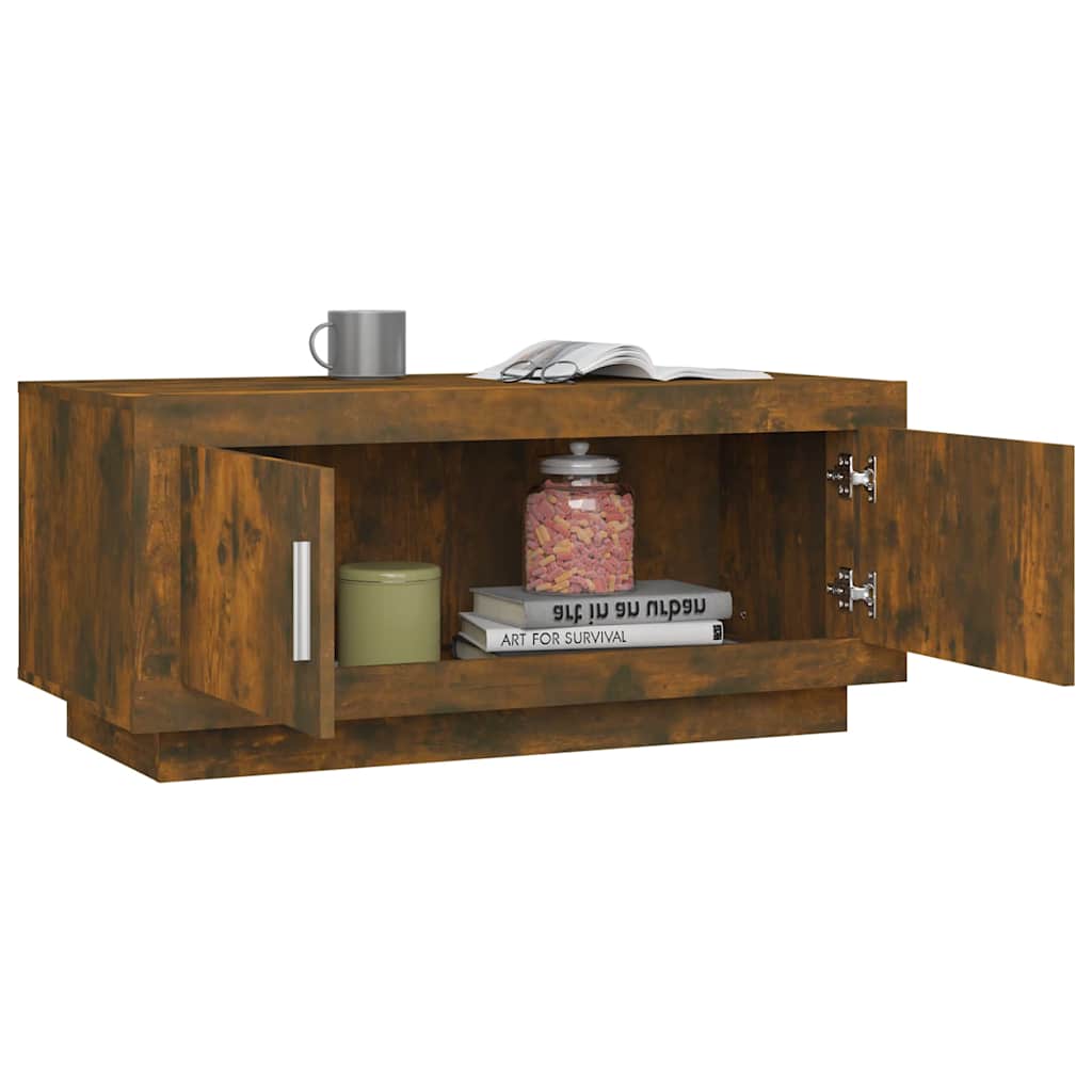 vidaXL Coffee Table | Smoked oak | Engineered wood | 102 cm x 50 cm x 45 cm 4