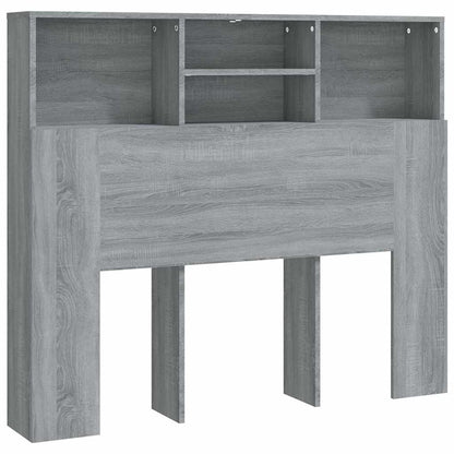 vidaXL Headboard Cabinet | Grey Sonoma | Engineered Wood | Headboard Cabinet 2
