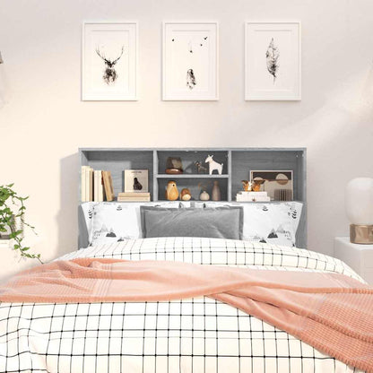 vidaXL Headboard Cabinet | Grey Sonoma | Engineered Wood | Headboard Cabinet 3