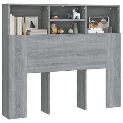 vidaXL Headboard Cabinet | Grey Sonoma | Engineered Wood | Headboard Cabinet 4