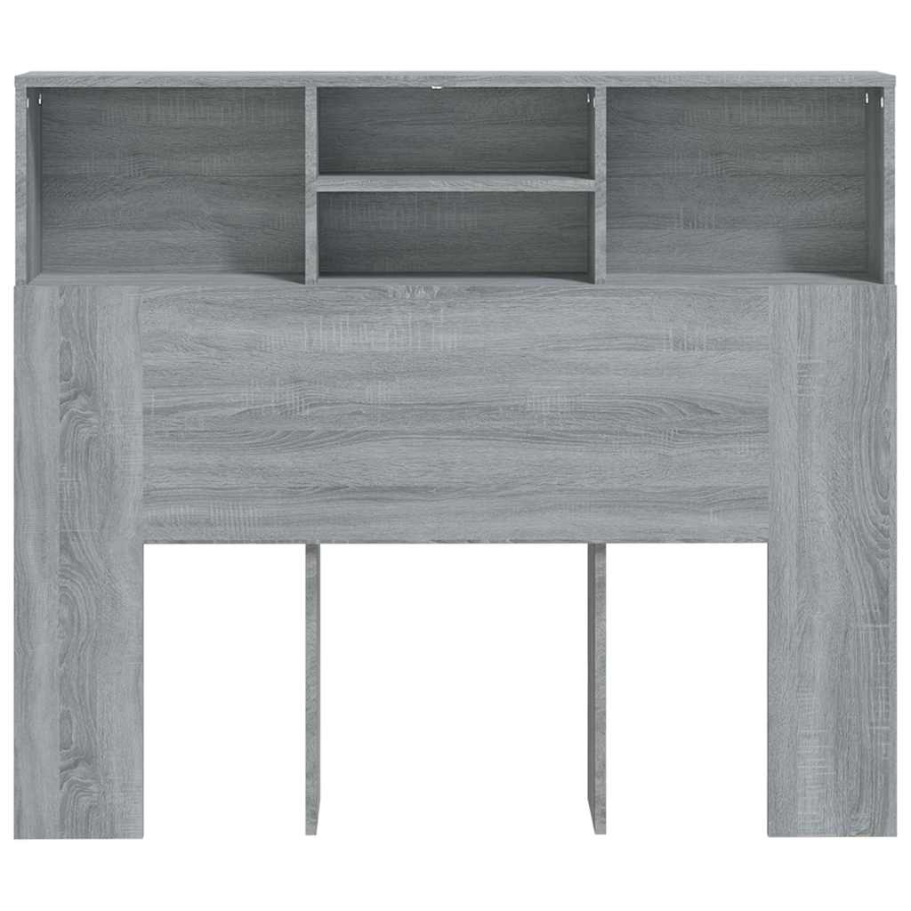 vidaXL Headboard Cabinet | Grey Sonoma | Engineered Wood | Headboard Cabinet 5