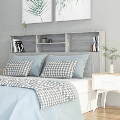 Headboard Cabinet 160x19x103.5 cm Grey sonoma