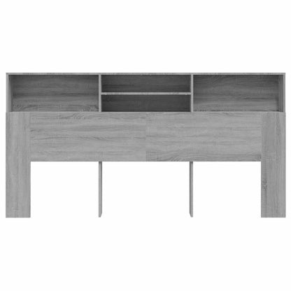 vidaXL Headboard Cabinet | Grey Sonoma | Engineered wood | 200x19x103.5 cm 3