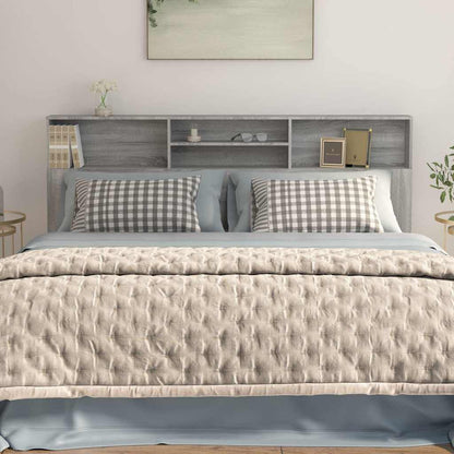 vidaXL Headboard Cabinet | Grey Sonoma | Engineered wood | 200x19x103.5 cm 5