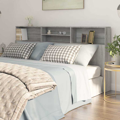 vidaXL Headboard Cabinet | Grey Sonoma | Engineered wood | 200x19x103.5 cm 1