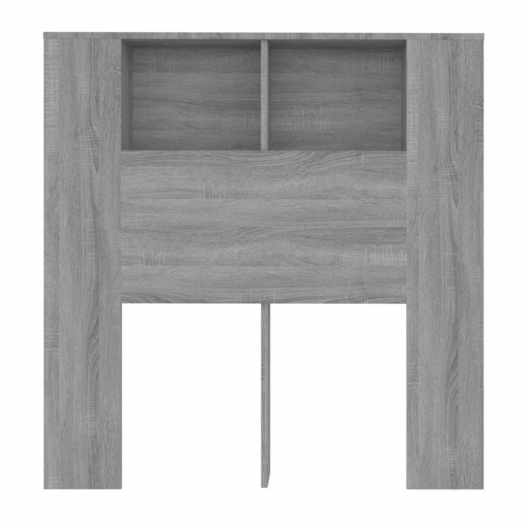 vidaXL Headboard Cabinet Grey Sonoma 100x18.5x102.5 cm 4