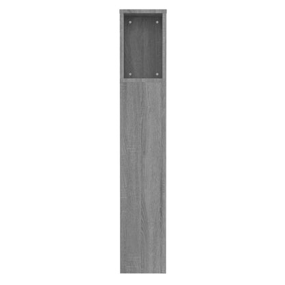 vidaXL Headboard Cabinet Grey Sonoma 100x18.5x102.5 cm 5