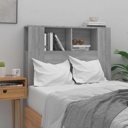 vidaXL Headboard Cabinet Grey Sonoma 100x18.5x102.5 cm 1