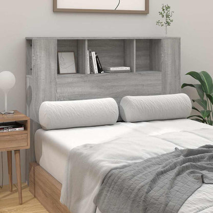 vidaXL Headboard Cabinet Grey Sonoma 120x18.5x102.5 cm 3