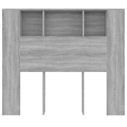 vidaXL Headboard Cabinet Grey Sonoma 120x18.5x102.5 cm 4