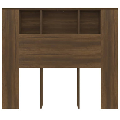 vidaXL Headboard Cabinet Brown Oak 120x18.5x102.5 cm 4