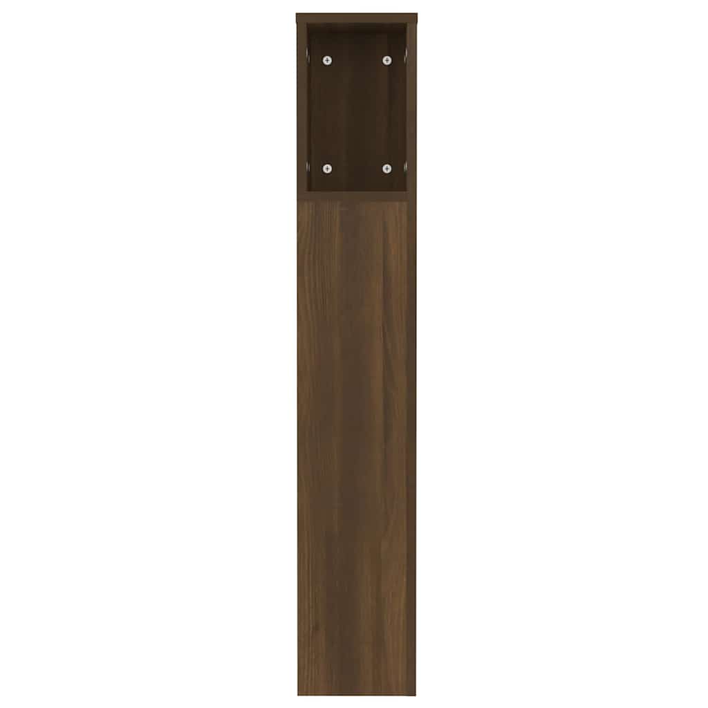 vidaXL Headboard Cabinet Brown Oak 120x18.5x102.5 cm 5