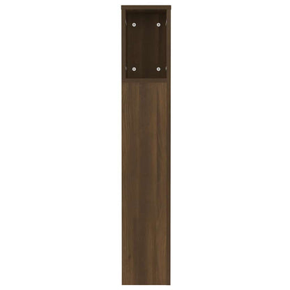 vidaXL Headboard Cabinet Brown Oak 120x18.5x102.5 cm 5