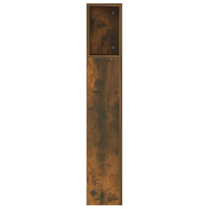 vidaXL Headboard Cabinet Smoked Oak 160x18.5x104.5 cm 5
