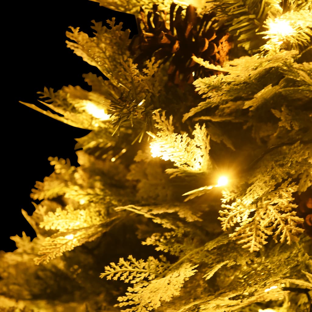vidaXL Pre-lit Christmas Tree with Pine Cones Green 150 cm PVC&PE 5