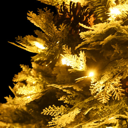 vidaXL Pre-lit Christmas Tree with Pine Cones Green 150 cm PVC&PE 5