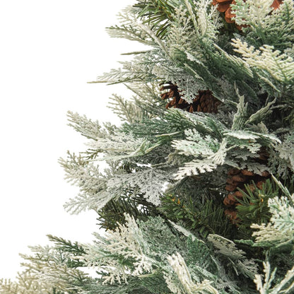 vidaXL Pre-lit Christmas Tree with Pine Cones Green 150 cm PVC&PE 6