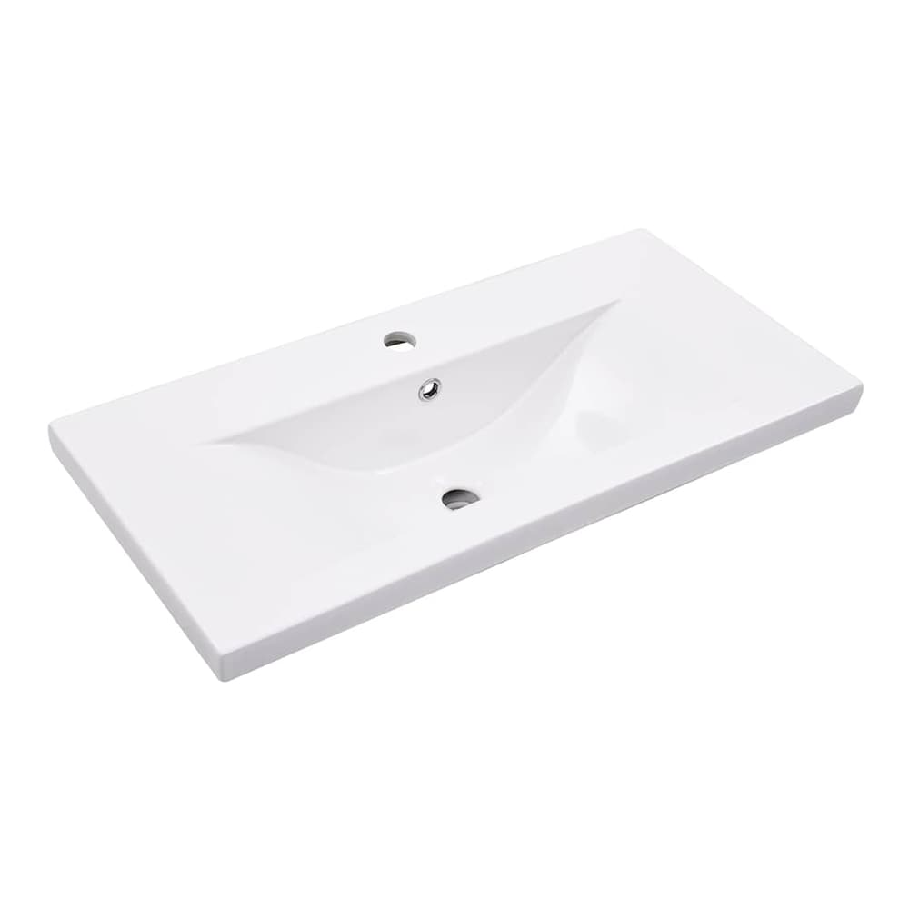 Bathroom Washbasin Frame with Built-in Basin Iron 79 x 38 x 31 cm
