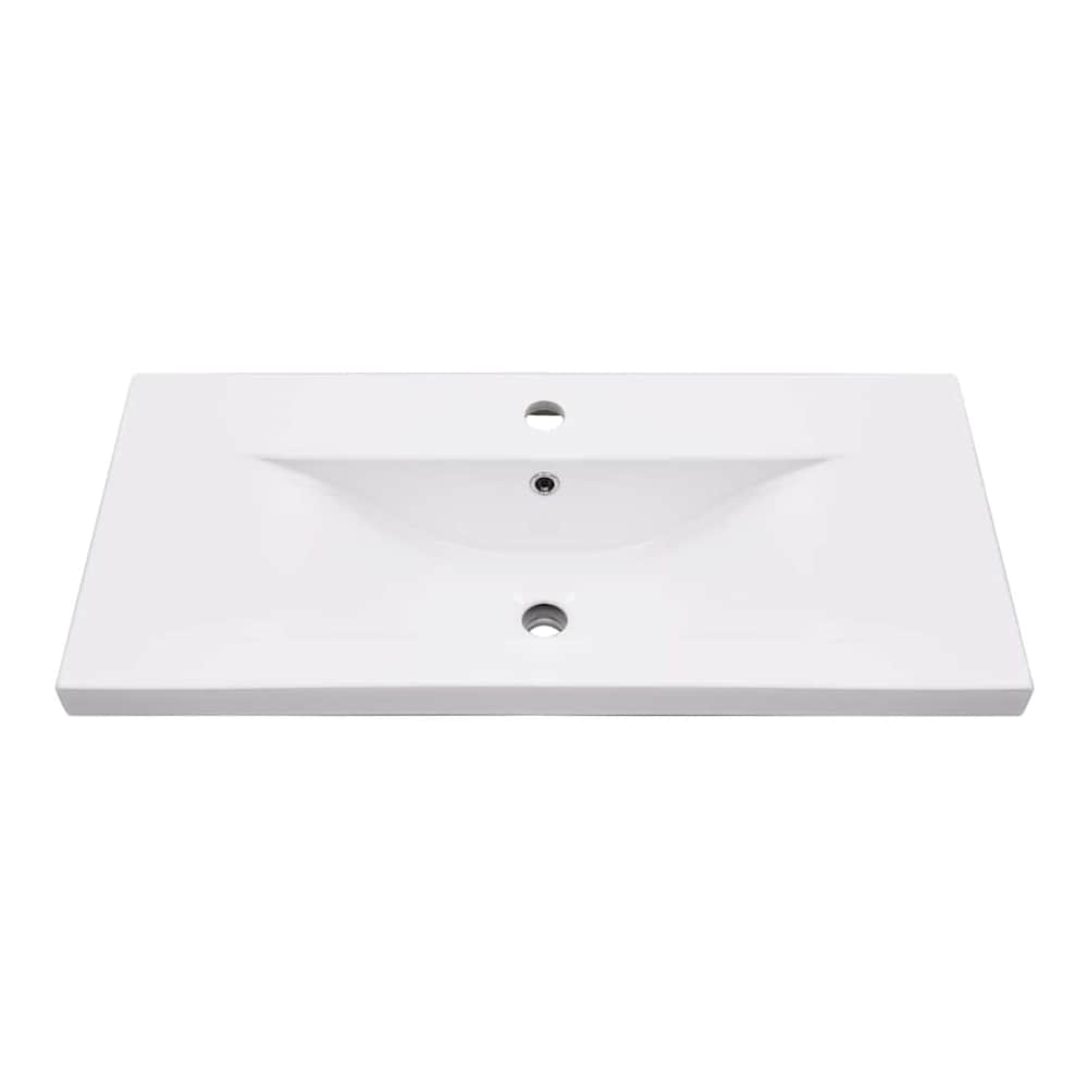 Bathroom Washbasin Frame with Built-in Basin Iron 79 x 38 x 31 cm