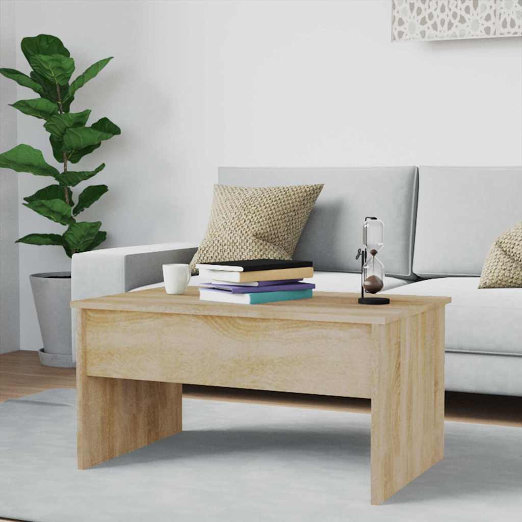 Coffee Table 80x50,5x41,5 cm Engineered Wood Sonoma oak 80 x 50 x 41.5 cm