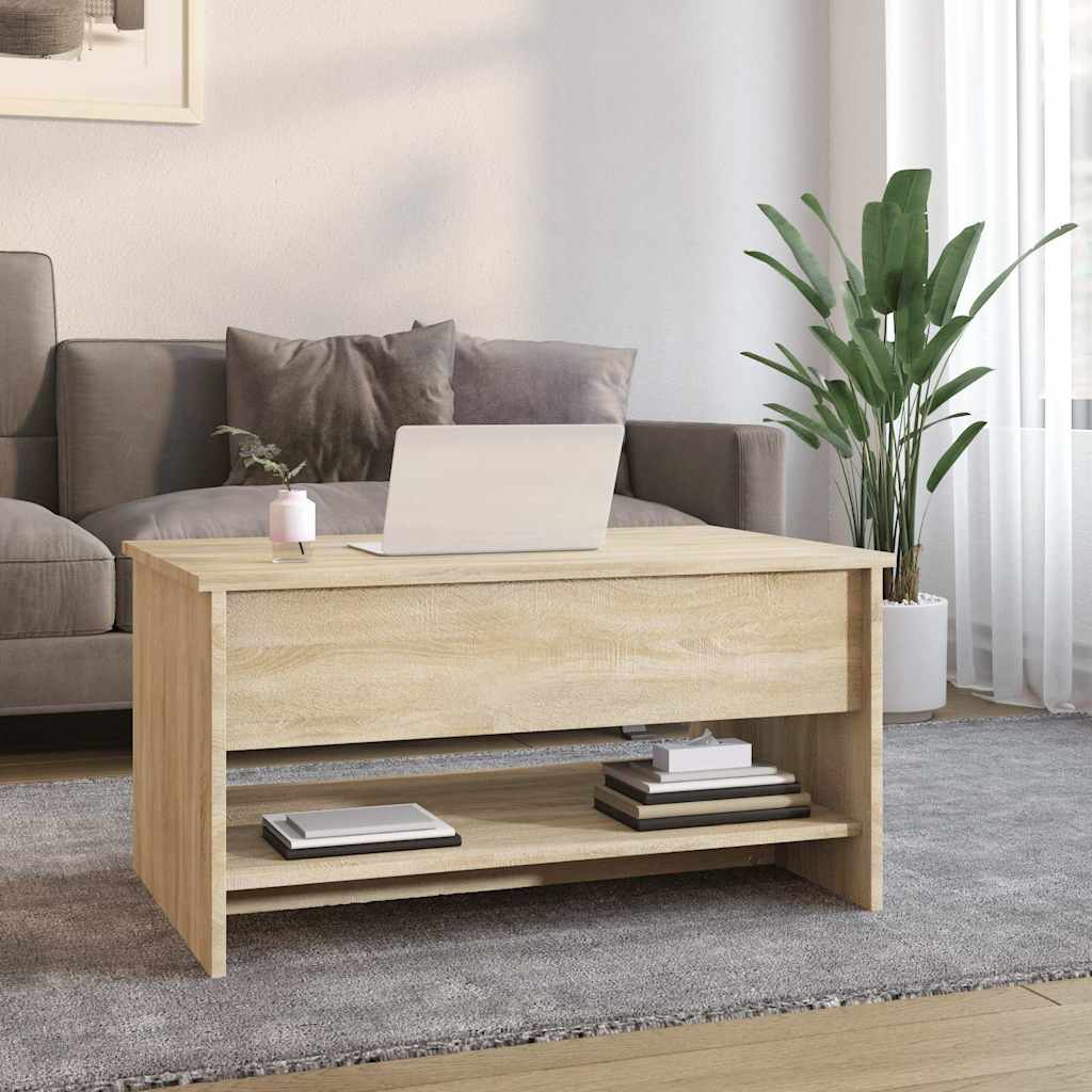 vidaXL Coffee Table | Sonoma oak | Engineered wood |  Adjustable Armrests 3