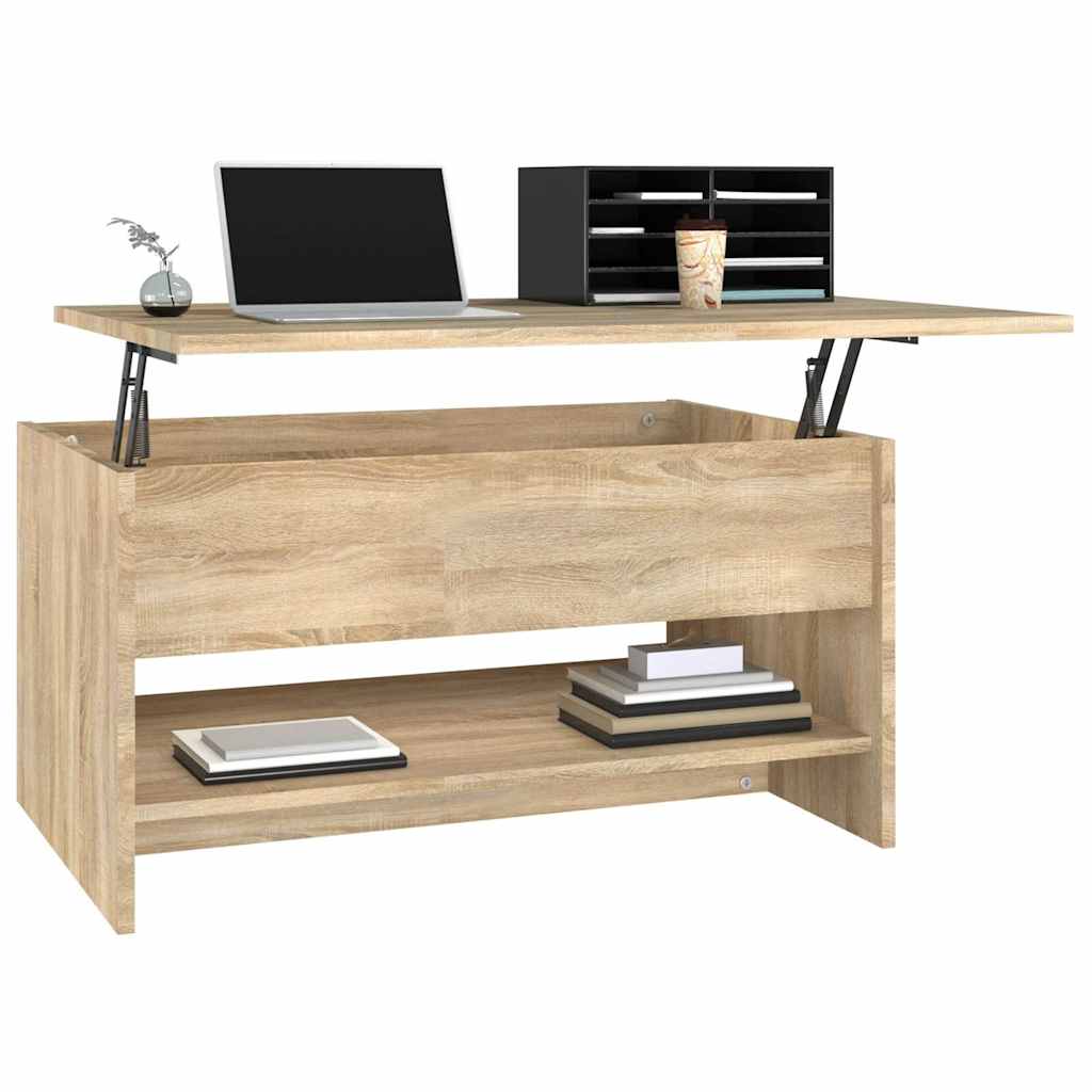 vidaXL Coffee Table | Sonoma oak | Engineered wood |  Adjustable Armrests 4