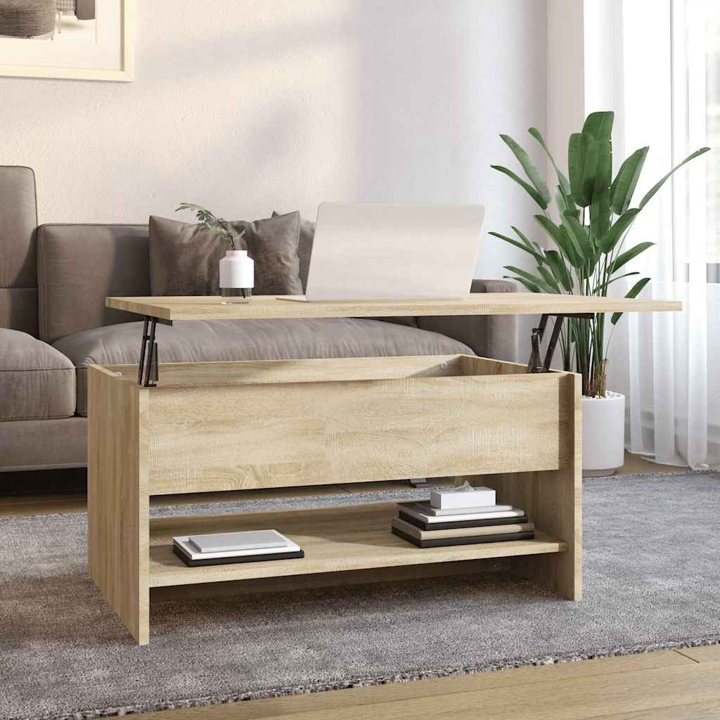 vidaXL Coffee Table | Sonoma oak | Engineered wood |  Adjustable Armrests 1