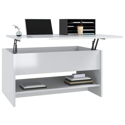 vidaXL Coffee Table | High gloss white | Engineered wood | 80 x 50 x 40 cm 4